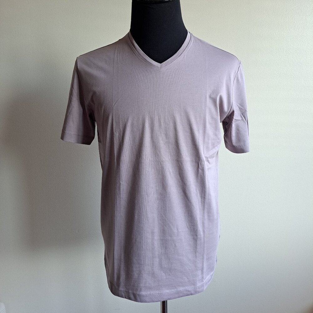 NEW Phil Petter Men's 100% Supima Cotton V-neck Light Purple T-Shirt Size L